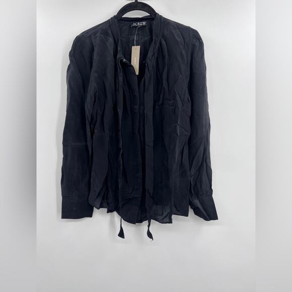 J.Crew Tie-neck top in crepe de chine - Picture 4 of 4